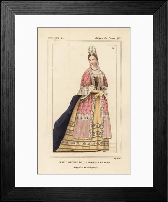 Framed Print : Marie Olympe de la Porte-Mazarin, Marquise Framed Print : Marie Olympe de la Porte-Mazarin, Marquise