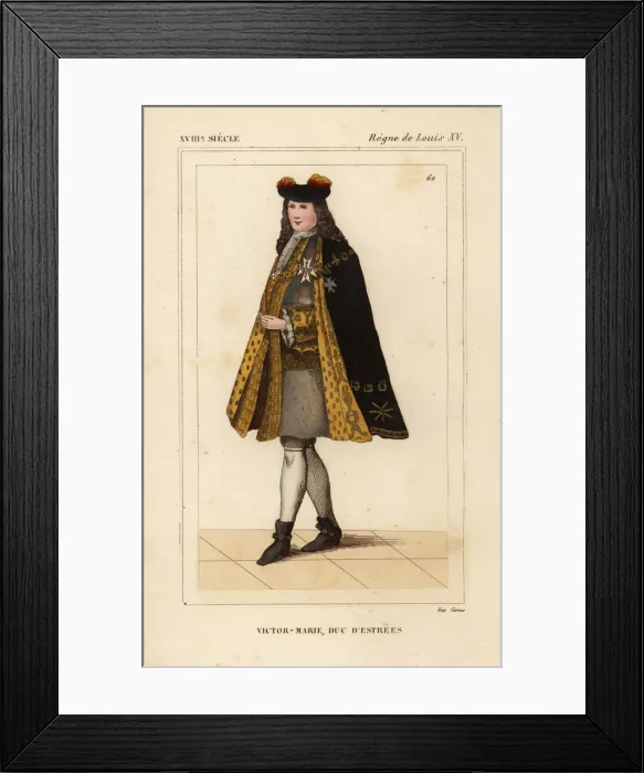 Framed Print : Victor-Marie, Duc d Estrees, Marshal of France, 1660-1737 Framed Print : Victor-Marie, Duc d Estrees, Marshal of France, 1660-1737