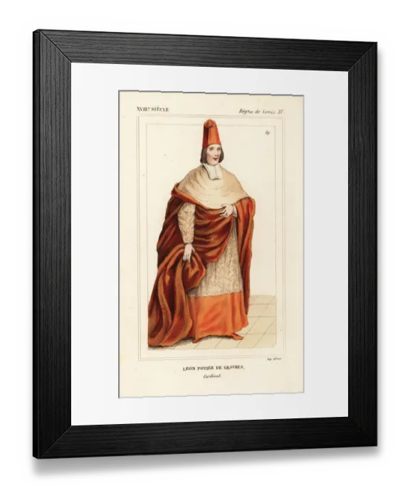 Framed Print : Cardinal Leon Potier de Gesvres, Bishop of Bourges b. 1656 Framed Print : Cardinal Leon Potier de Gesvres, Bishop of Bourges b. 1656
