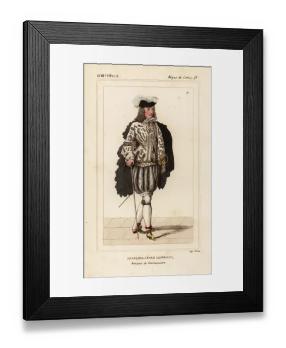 Framed Print : Francois-Cesar Letellier, Marquis de Courtanvaux Framed Print : Francois-Cesar Letellier, Marquis de Courtanvaux