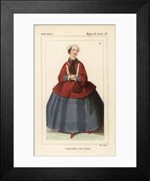 Framed Print : Marguerite de Lussan, writer and historical Framed Print : Marguerite de Lussan, writer and historical