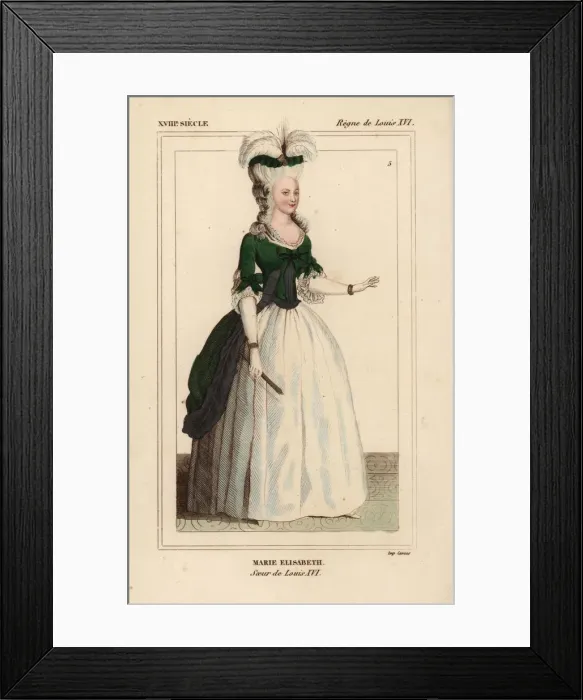 Framed Print : Marie Elisabeth, sister of King Louis XVI Framed Print : Marie Elisabeth, sister of King Louis XVI