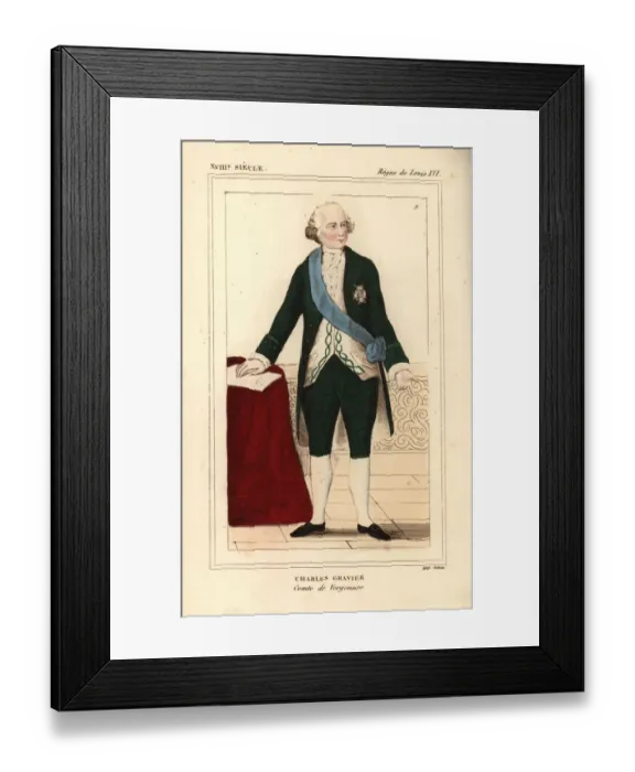Framed Print : Charles Gravier, Comte de Vergennes, statesman Framed Print : Charles Gravier, Comte de Vergennes, statesman