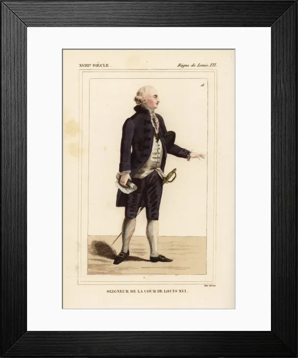 Framed Print : Lord of the court of King Louis XVI, France Framed Print : Lord of the court of King Louis XVI, France
