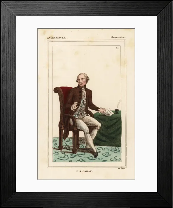 Framed Print : Dominique Joseph Garat, French Basque writer Framed Print : Dominique Joseph Garat, French Basque writer