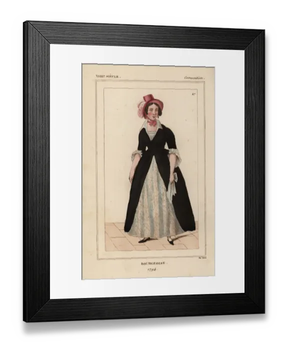 Framed Print : Bourgeoise woman, 1794, French National Convention era