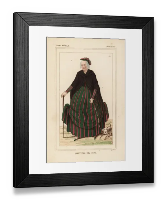 Framed Print : French womans fashion, Directory era, 1795 Framed Print : French womans fashion, Directory era, 1795