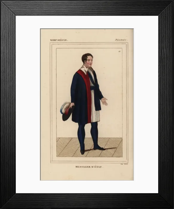 Framed Print : Uniform of a messager d etat (state messenger) Framed Print : Uniform of a messager d etat (state messenger)