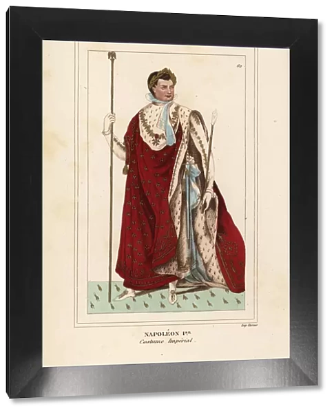 Emperor Napoleon Ist, in ceremonial coronation robes, 1804