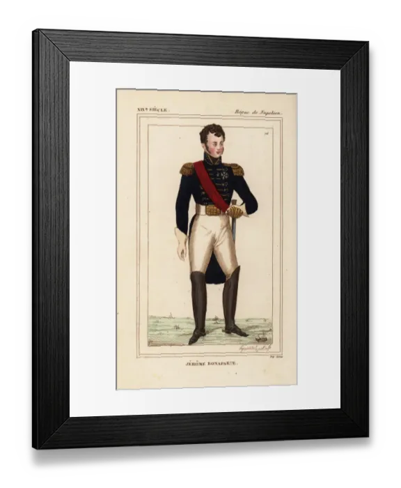 Framed Print : Jerome Bonaparte, King of Westphalia, youngest Framed Print : Jerome Bonaparte, King of Westphalia, youngest