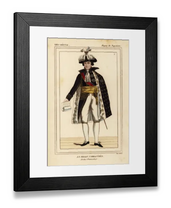Framed Print : Jean-Jacques-Regis de Cambaceres, Duke of Parma 1753-1824 Framed Print : Jean-Jacques-Regis de Cambaceres, Duke of Parma 1753-1824
