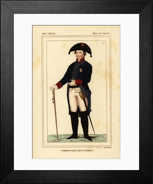 Framed Print : Uniform of the French Commissaire des Guerres Framed Print : Uniform of the French Commissaire des Guerres