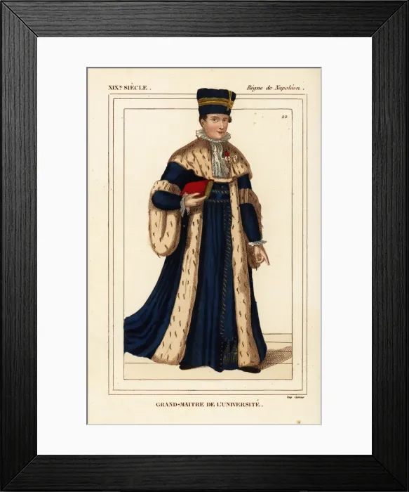 Framed Print : Costume of a Grand Master of a University, Napoleonic era Framed Print : Costume of a Grand Master of a University, Napoleonic era