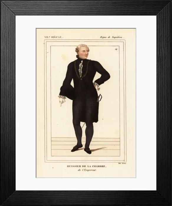 Framed Print : Bailiff of the imperial chambers, Napoleonic era Framed Print : Bailiff of the imperial chambers, Napoleonic era