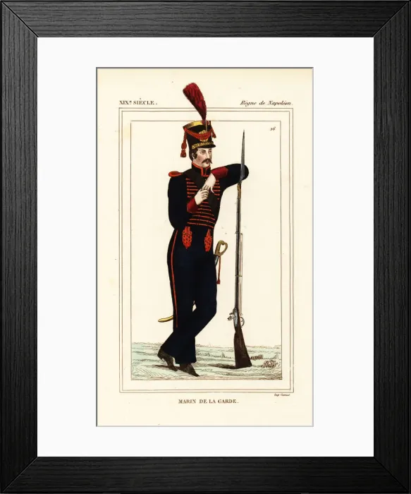 Framed Print : Uniform of a Marine of the Guard, Marin de Framed Print : Uniform of a Marine of the Guard, Marin de