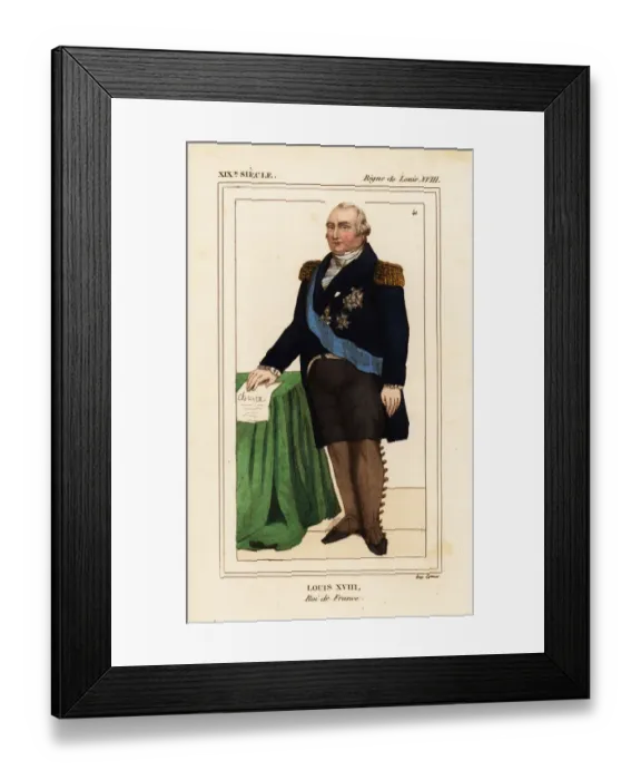 Framed Print : King Louis XVIII of France, Louis Stanislas Xavier, 1815 Framed Print : King Louis XVIII of France, Louis Stanislas Xavier, 1815