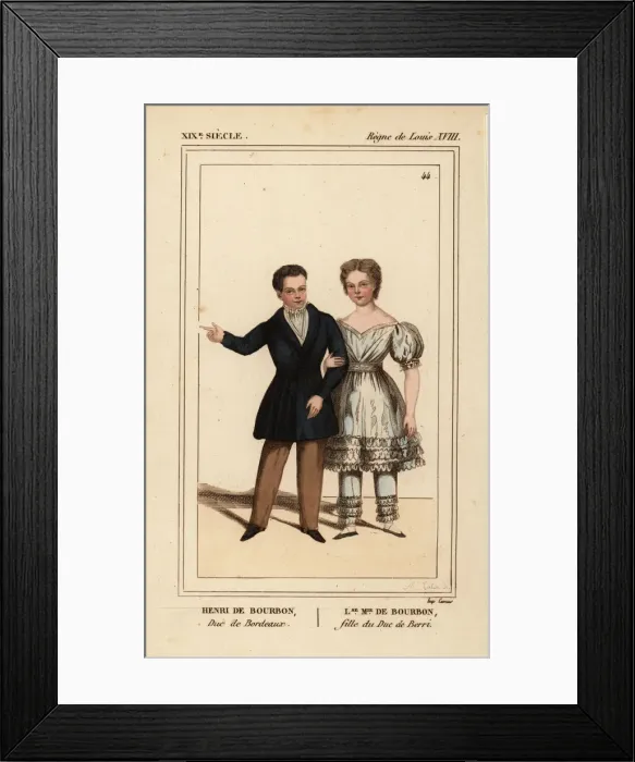 Framed Print : Henry Count of Chambord 1820-1883 and Louise Framed Print : Henry Count of Chambord 1820-1883 and Louise