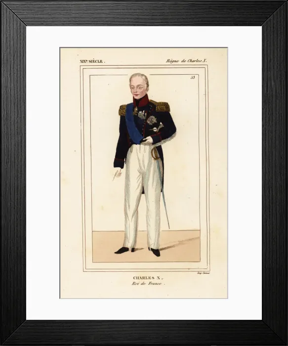 Framed Print : King Charles X of France 1757-1836 Framed Print : King Charles X of France 1757-1836