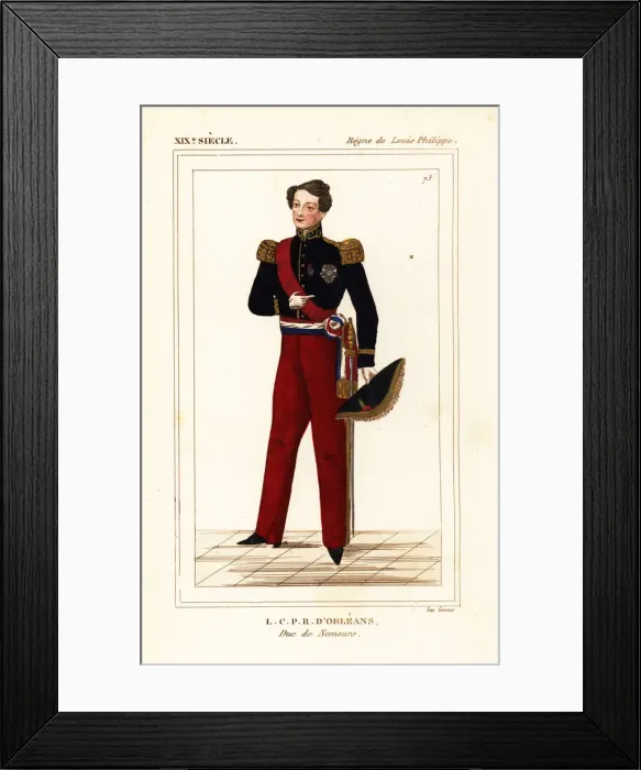 Framed Print : Prince Louis, Duke of Nemours 1814-1896 Framed Print : Prince Louis, Duke of Nemours 1814-1896