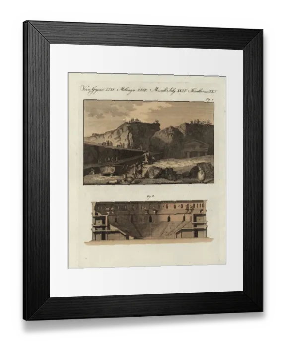 Framed Print : Excavation of the city and theatre of Herculaneum Framed Print : Excavation of the city and theatre of Herculaneum