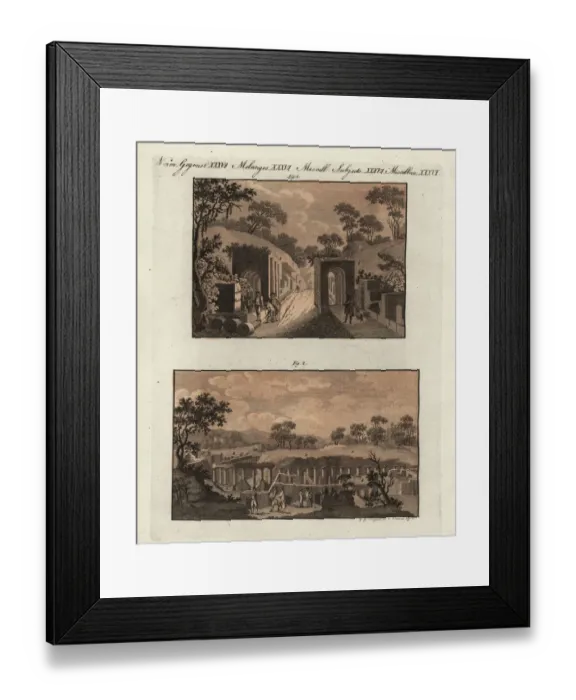 Framed Print : The gate and military barracks at Pompeii