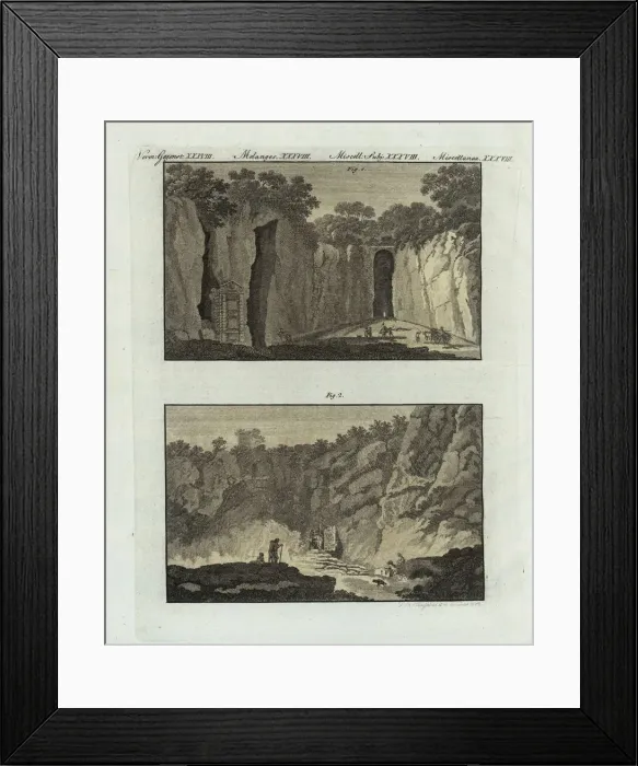 Framed Print : Grotto of Pasilippe and Dogs Cave near Naples Framed Print : Grotto of Pasilippe and Dogs Cave near Naples