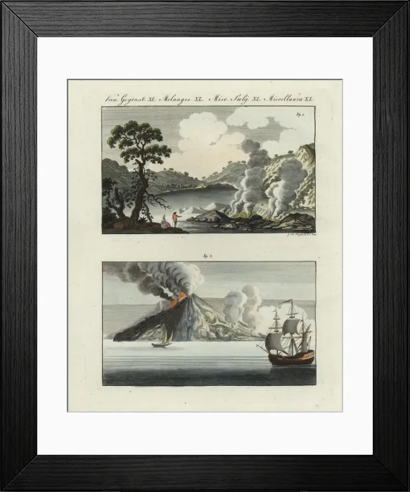 Framed Print : Volcanic activity in Italy, 18th century Framed Print : Volcanic activity in Italy, 18th century