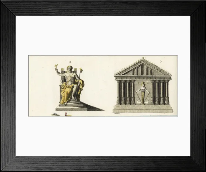 Framed Print : Statue of Zeus at Olympia and the Temple of Artemis Framed Print : Statue of Zeus at Olympia and the Temple of Artemis