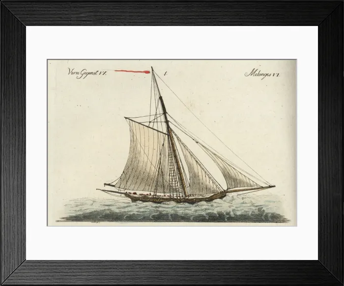 Framed Print : Cutter. Handcoloured copperplate engraving after Christiane Henriette Dorothea Westermayr Framed Print : Cutter. Handcoloured copperplate engraving after Christiane Henriette Dorothea Westermayr