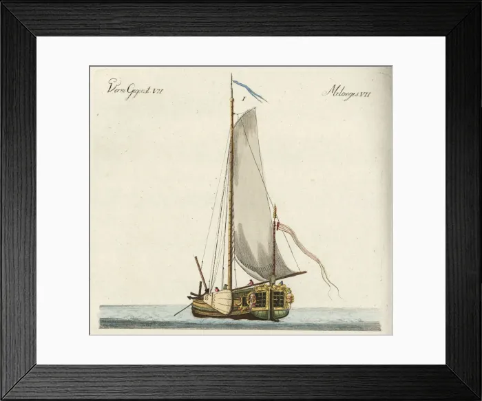Framed Print : Yacht, 18th century Framed Print : Yacht, 18th century