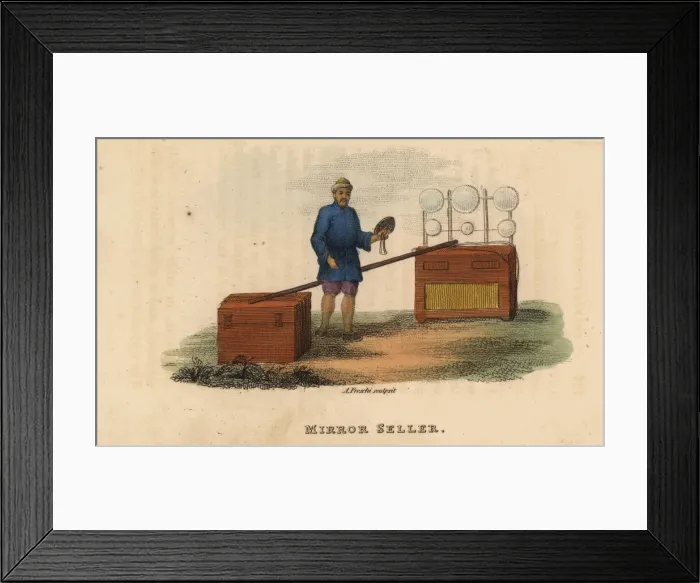 Framed Print : MIrror seller, Qing Dynasty Framed Print : MIrror seller, Qing Dynasty