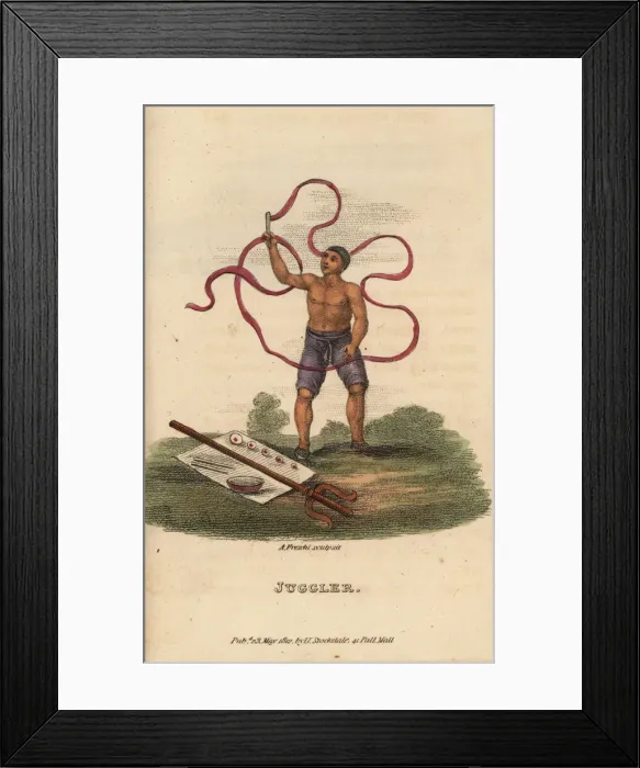 Framed Print : Chinese juggler keeping a 100-foot long ribbon Framed Print : Chinese juggler keeping a 100-foot long ribbon