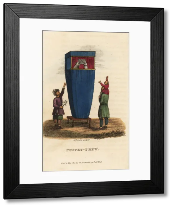 Framed Print : Chinese puppet show, Qing Dynasty Framed Print : Chinese puppet show, Qing Dynasty