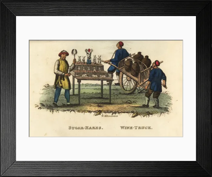 Framed Print : Chinese seller of sugar hares and a truck Framed Print : Chinese seller of sugar hares and a truck