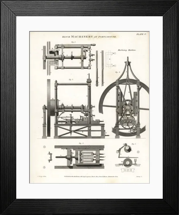 Framed Print : Block machinery or lathe at Portsmouth naval Framed Print : Block machinery or lathe at Portsmouth naval