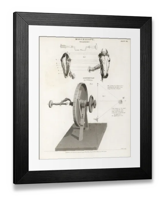 Framed Print : Horse glanders and Wollastons goniometer Framed Print : Horse glanders and Wollastons goniometer