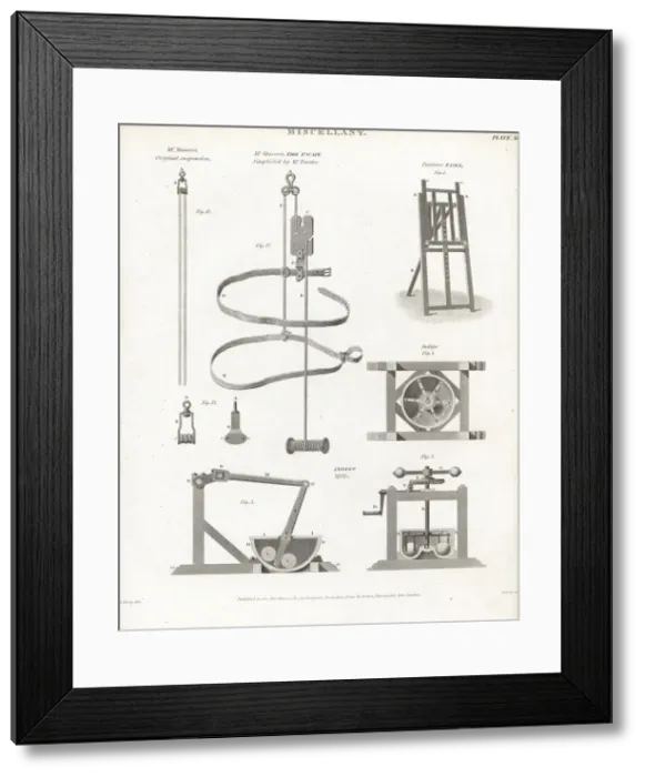 Framed Print : Fire escape, painters easel and indigo mills Framed Print : Fire escape, painters easel and indigo mills