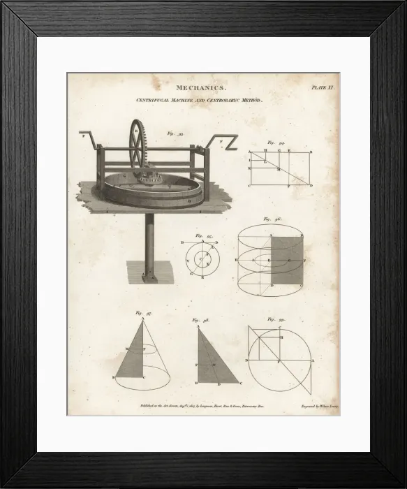 Framed Print : Centrifugal machine and centrobaryc method Framed Print : Centrifugal machine and centrobaryc method