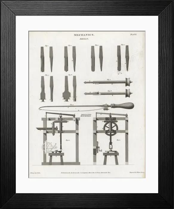 Framed Print : Mechanical drills and drilling machines Framed Print : Mechanical drills and drilling machines