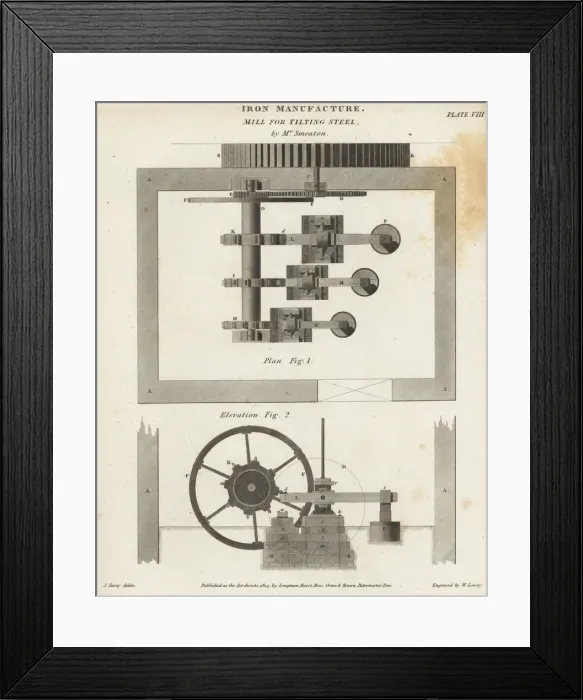 Framed Print : Mill for tilting steel designed by John Smeaton Framed Print : Mill for tilting steel designed by John Smeaton