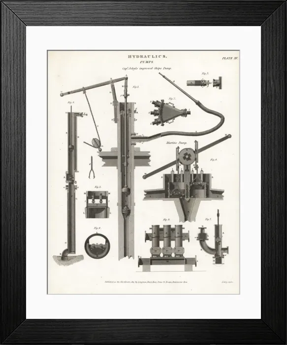 Framed Print : Captain Jekylls improved ship pump and Benjamin Framed Print : Captain Jekylls improved ship pump and Benjamin