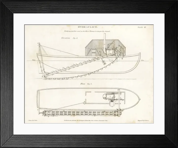 Framed Print : Dredging machine used on the River Thames Framed Print : Dredging machine used on the River Thames