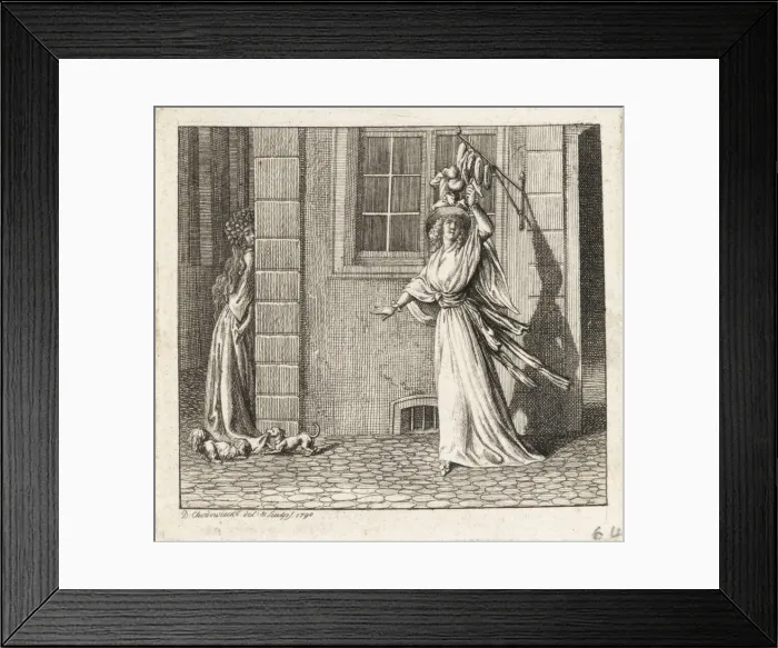 Framed Print : Woman catching her hat on a street sign Framed Print : Woman catching her hat on a street sign