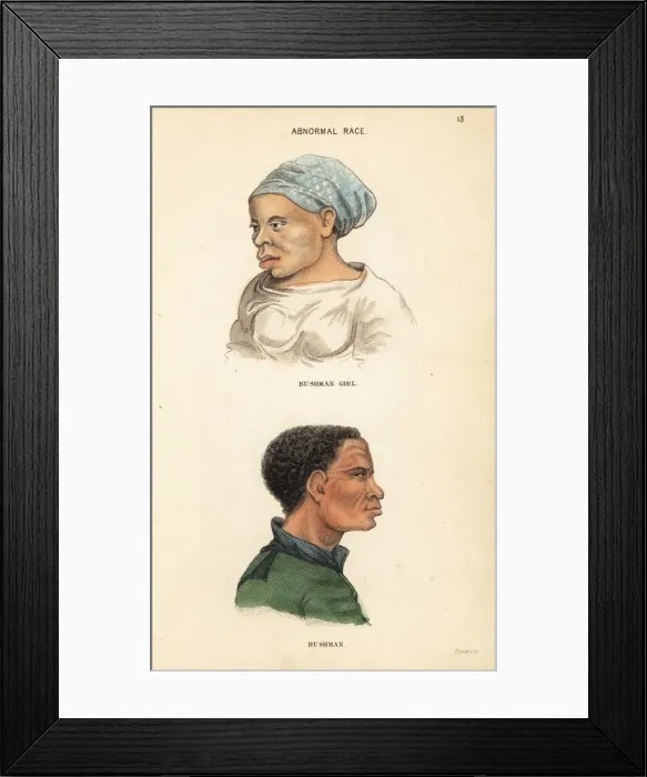 Framed Print : Portraits of San people, South Africa Framed Print : Portraits of San people, South Africa
