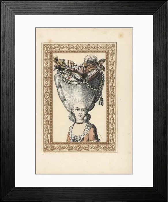 Framed Print : Woman in the Asiatic hairstyle, 1770s Framed Print : Woman in the Asiatic hairstyle, 1770s