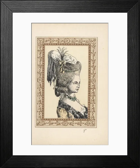 Framed Print : Woman in hairstyle with flowers, pearls Framed Print : Woman in hairstyle with flowers, pearls