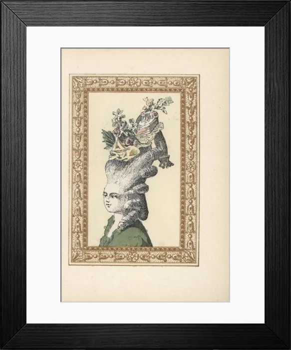 Framed Print : Woman in hairstyle decorated with roses, lace Framed Print : Woman in hairstyle decorated with roses, lace