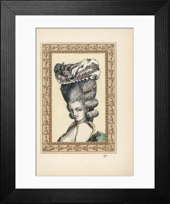 Framed Print : Woman in the Coiffure a la Raucour, named Framed Print : Woman in the Coiffure a la Raucour, named