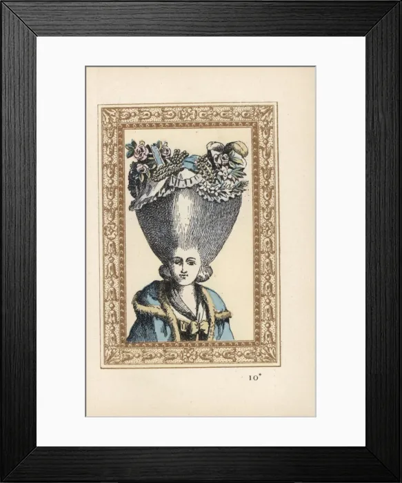 Framed Print : Woman in high hairstyle crowned with an elegant Framed Print : Woman in high hairstyle crowned with an elegant