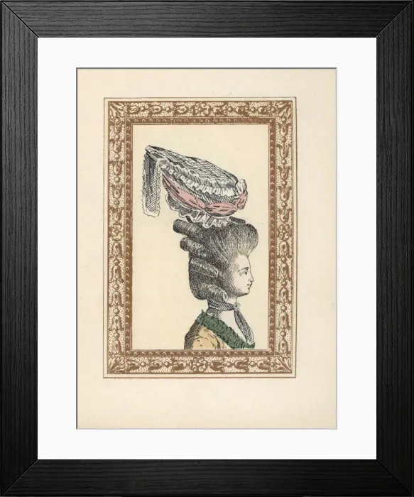 Framed Print : Woman in the Kiss bonnet, Bonnet au Becquot Framed Print : Woman in the Kiss bonnet, Bonnet au Becquot